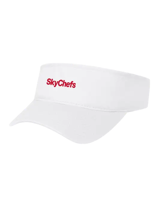 White Cap Visor w/Sky Chefs Logo