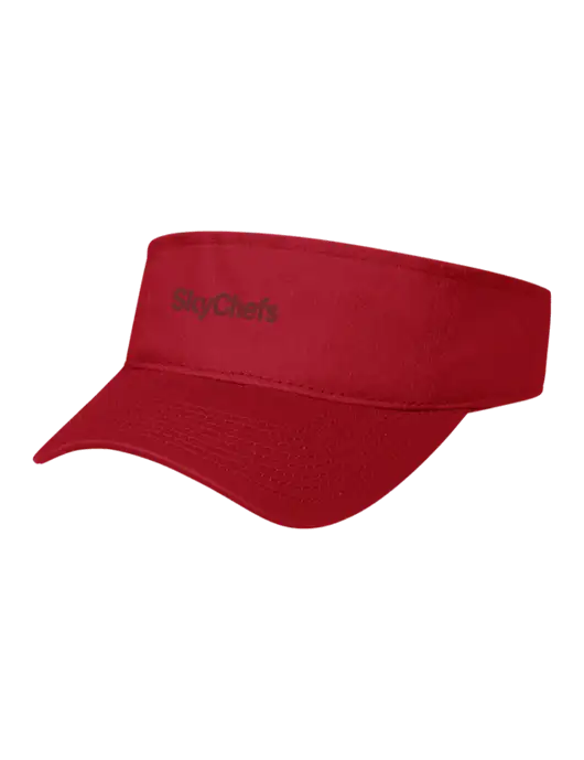 Red Cap Visor w/Sky Chefs Logo