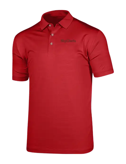 Callaway Vibrant Red Ventilated Polo w/Sky Chefs Logo