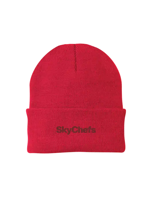Red Knit Cap w/Sky Chefs Logo