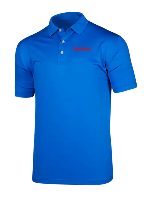 Callaway Vibrant Royal Blue Ventilated Polo w/Sky Chefs Logo