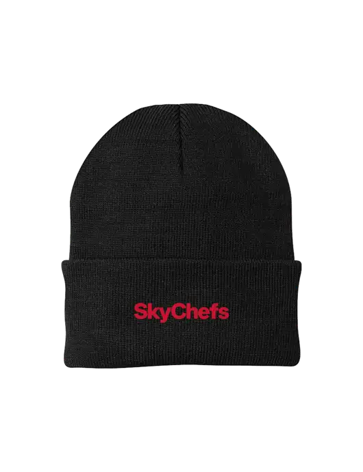 Black Knit Cap w/Sky Chefs Logo