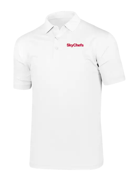 Callaway Vibrant Bright White Ventilated Polo w/Sky Chefs Logo
