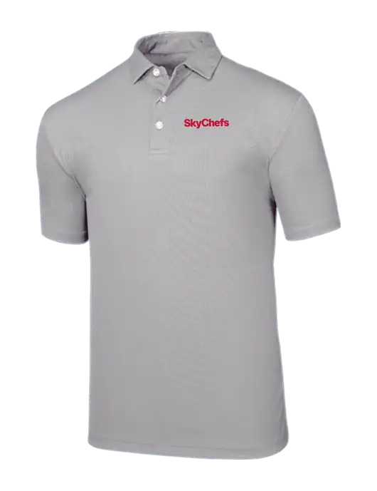 Callaway Birdseye Light Grey Polo w/Sky Chefs Logo