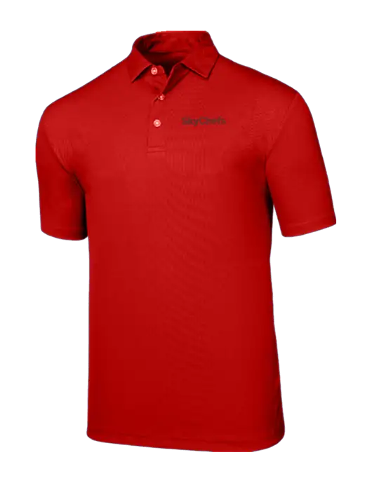 Callaway Birdseye Red Polo w/Sky Chefs Logo