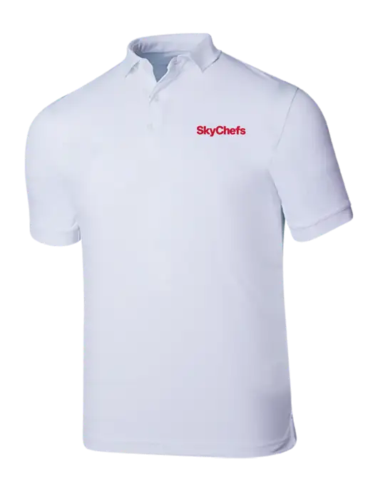 Callaway Ottoman Bright White Polo w/Sky Chefs Logo