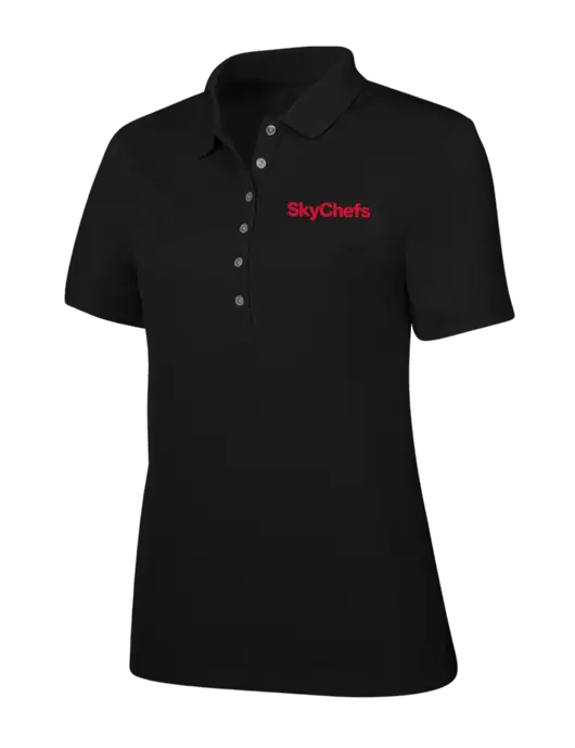 Callaway Womens Ottoman Black Polo w/Sky Chefs Logo