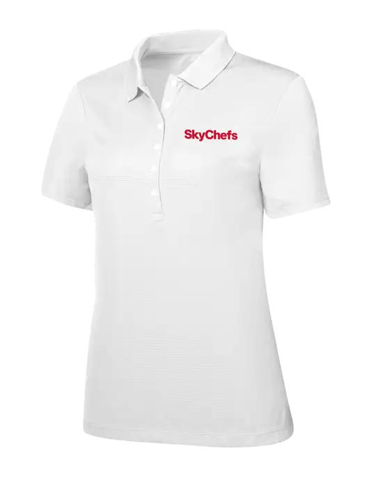 Callaway Womens Ottoman Bright White Polo w/Sky Chefs Logo