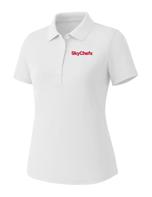 Callaway Womens Core Bright White Performance Polo w/Sky Chefs Logo