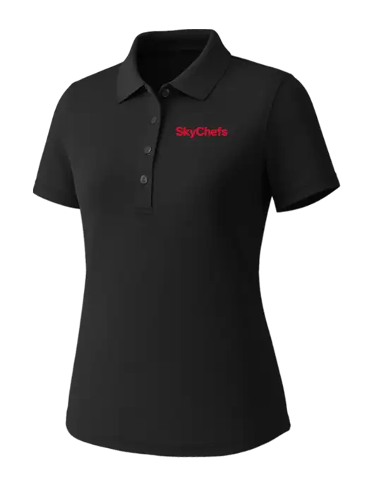 Callaway Womens Core Black Performance Polo w/Sky Chefs Logo
