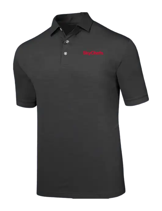 Callaway Black Fashion Tonal Polo w/Sky Chefs Logo