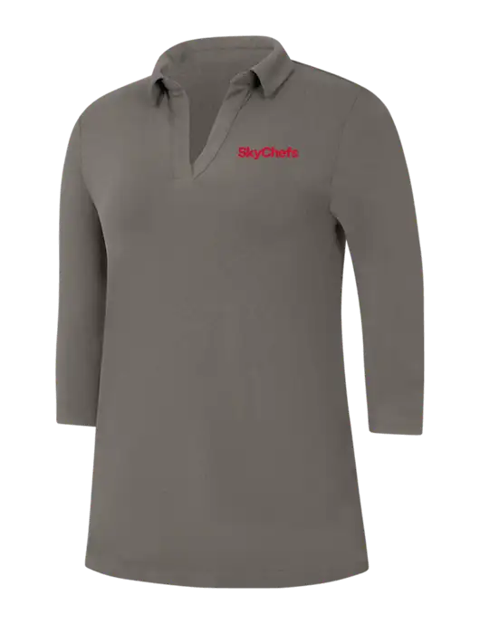 Womens Dark Grey Luxe Knit Tunic w/Sky Chefs Logo