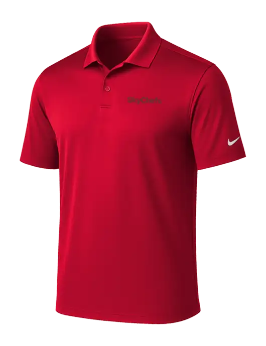 NIKE Red Victory Solid Polo w/Sky Chefs Logo