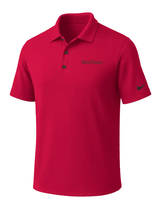 NIKE Red Dri-Fit Micro Pique Polo w/Sky Chefs Logo