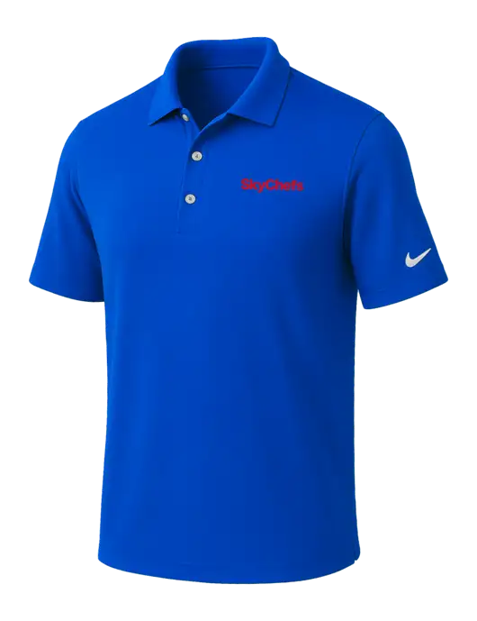 NIKE Royal Dri-Fit Micro Pique Polo w/Sky Chefs Logo