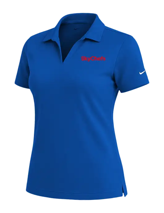 NIKE Royal Womens Dri-Fit Micro Pique Polo w/Sky Chefs Logo