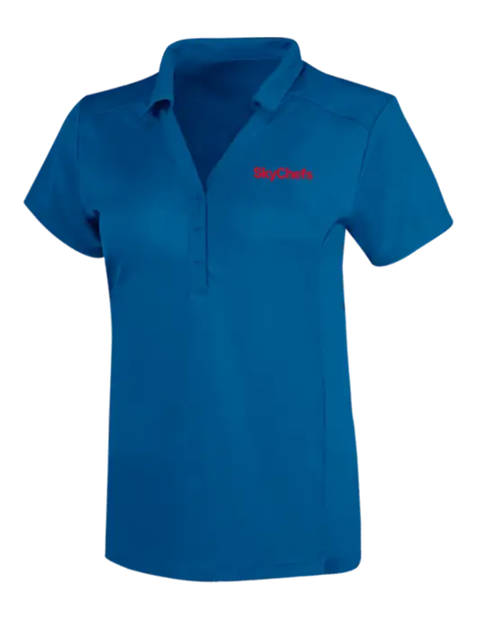 OGIO Royal Blue Womens Framework Polo w/Sky Chefs Logo