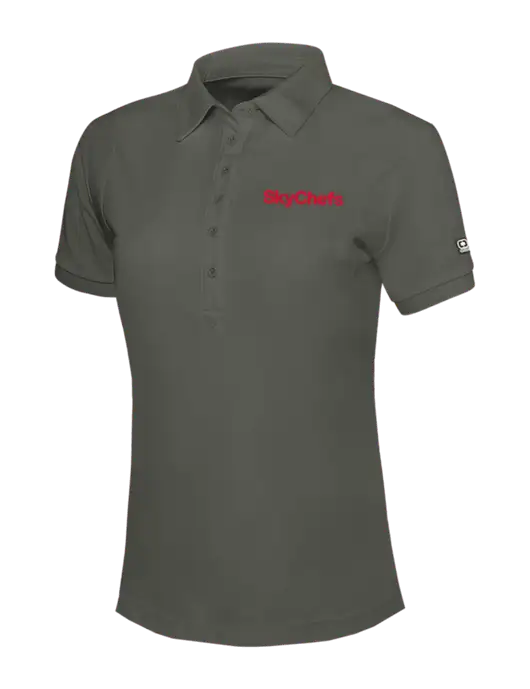OGIO Womens Medium Grey Jewel Polo w/Sky Chefs Logo