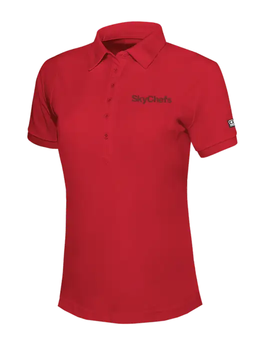 OGIO Womens Red Jewel Polo w/Sky Chefs Logo