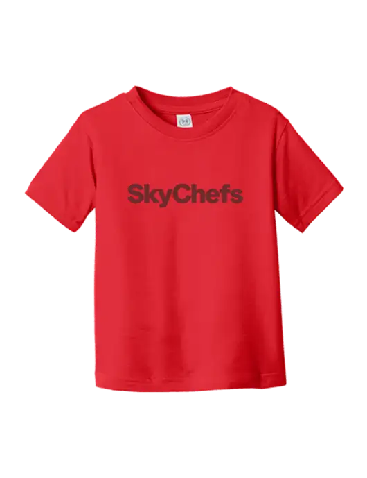 Rabbit Skins Red Toddler Fine Jersey Tee w/Sky Chefs Logo