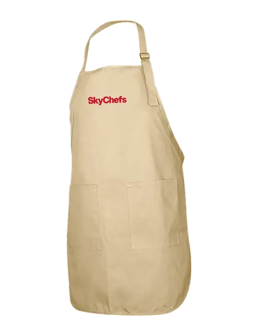 Full-Length Stone Apron With Pockets w/Sky Chefs Logo