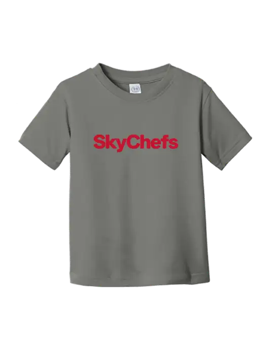 Rabbit Skins Charcoal Toddler Fine Jersey Tee w/Sky Chefs Logo