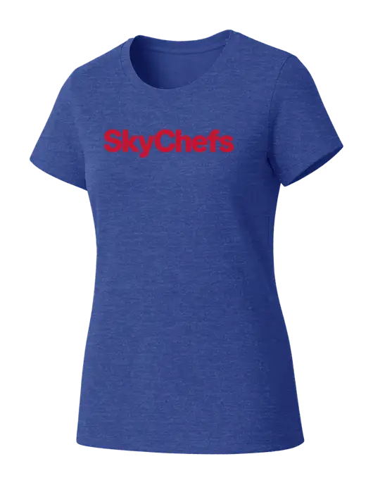 Womens Seriously Soft Royal Frost T-Shirt w/Sky Chefs Logo