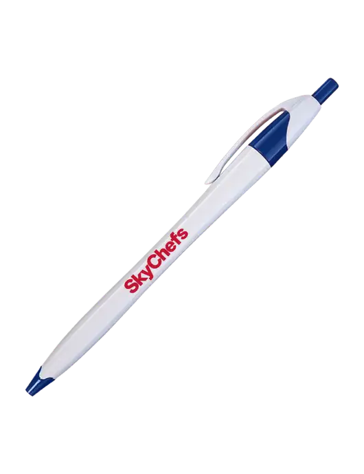 Novella White/Royal Classic Pen - Blue Ink w/Sky Chefs Logo