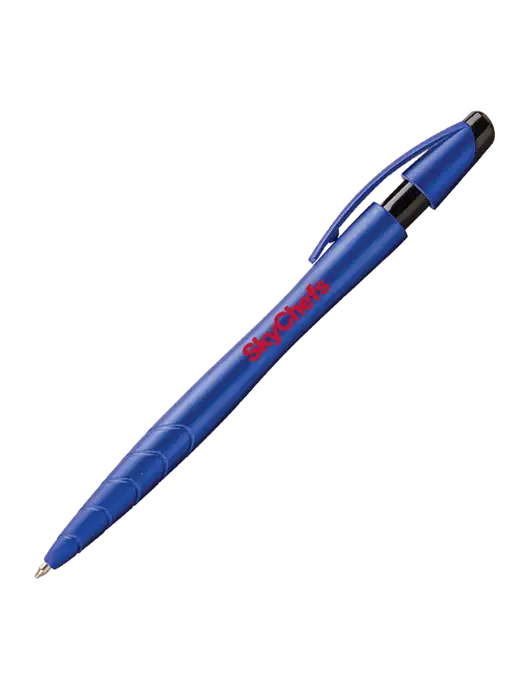 Awali Blue Metallic Pen - Black Ink w/Sky Chefs Logo