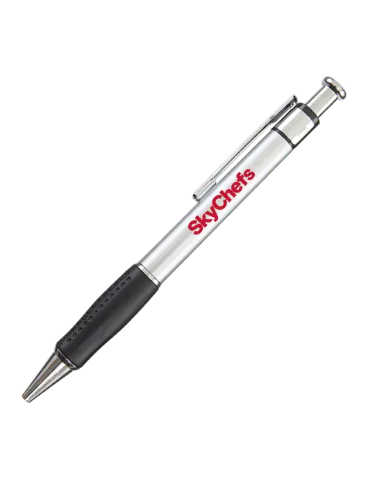 Malta Silver Pen - Black Ink w/Sky Chefs Logo