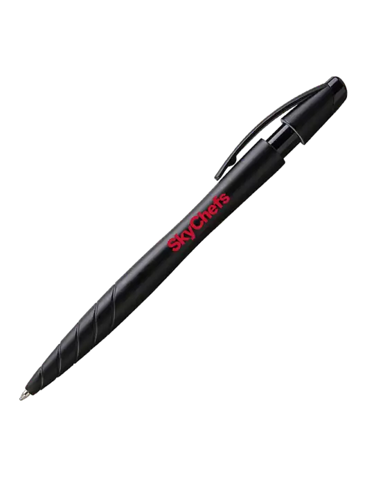 Awali Black Metallic Pen - Black Ink w/Sky Chefs Logo