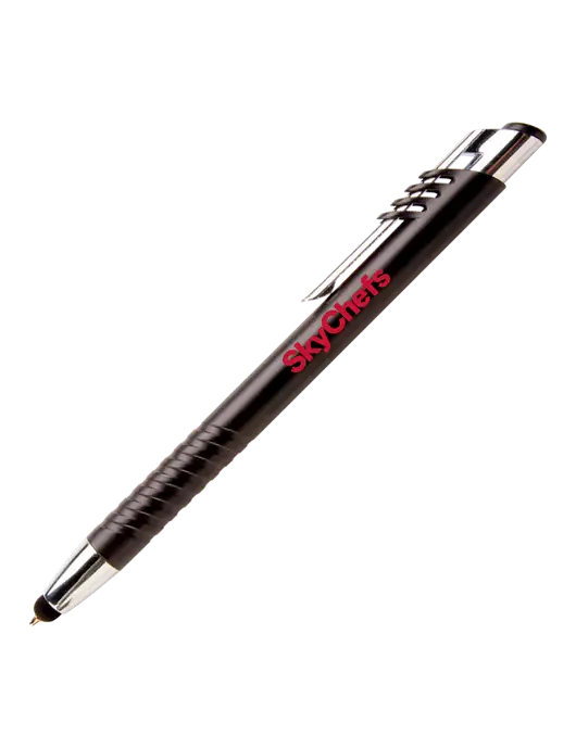 Schirhart Black Stylus Pen - Blue Ink w/Sky Chefs Logo