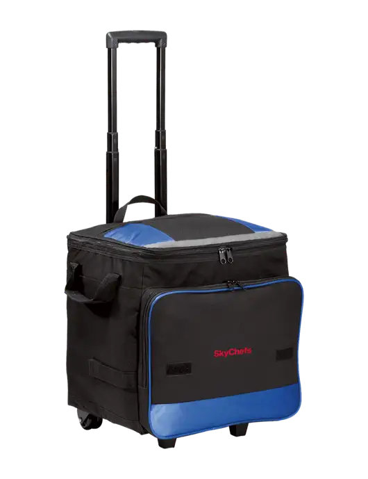 Twilight Blue Rolling Cooler w/Sky Chefs Logo