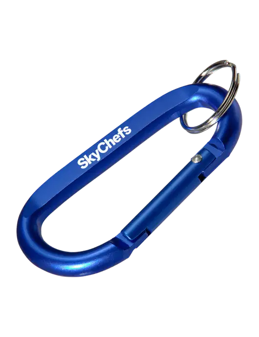 Blue Carabiner & Key Ring w/Sky Chefs Logo