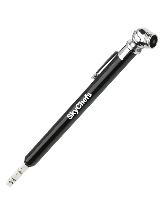 Quick View Black Tire Gauge w/Sky Chefs Logo