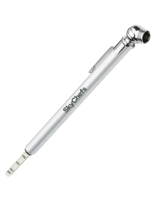 Quick View Silver Tire Gauge w/Sky Chefs Logo