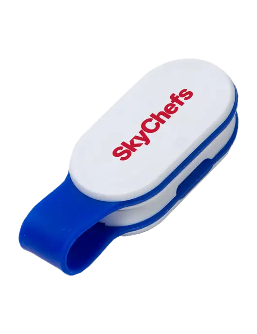 Magna Clip Blue Personal Safety Light w/Sky Chefs Logo