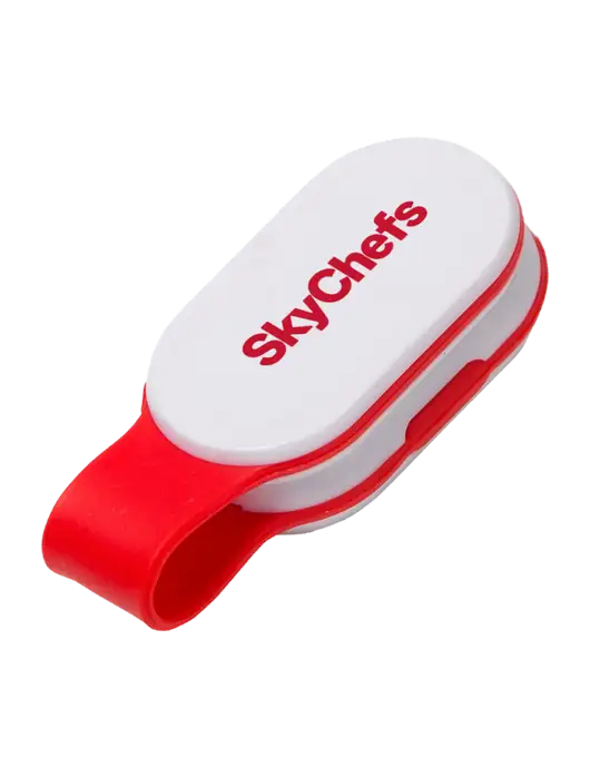 Magna Clip Red Personal Safety Light w/Sky Chefs Logo