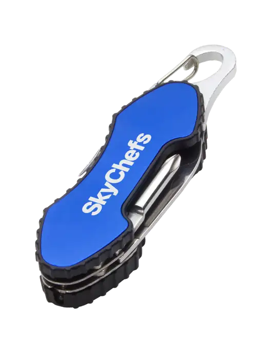 Blue 6 in 1 Tool with Carabiner w/Sky Chefs Logo