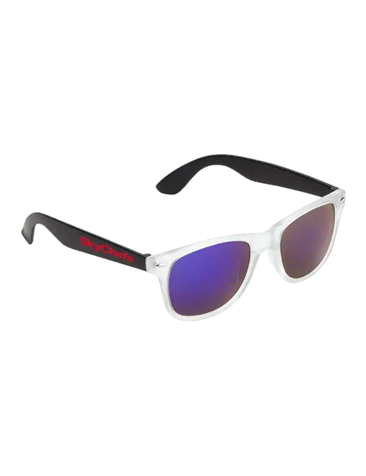 Key West Black Mirrored Sunglasses w/Sky Chefs Logo