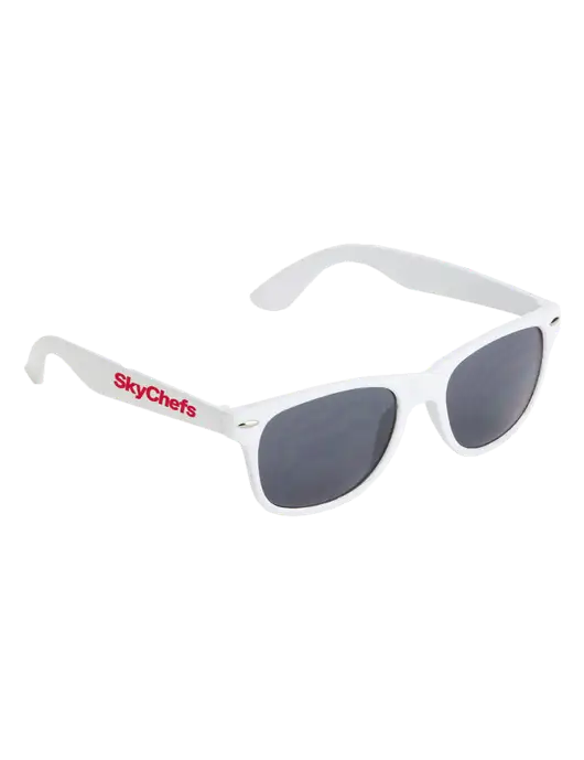 Daytona White Sunglasses w/Sky Chefs Logo