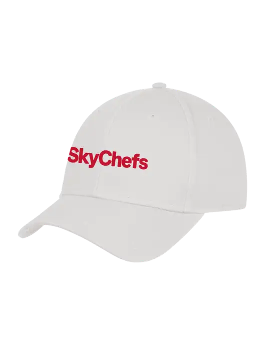 White Structured Cap Hook & Loop w/Sky Chefs Logo