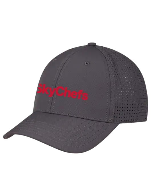 Charcoal Performance Stretchable Cap Hook & Loop w/Sky Chefs Logo