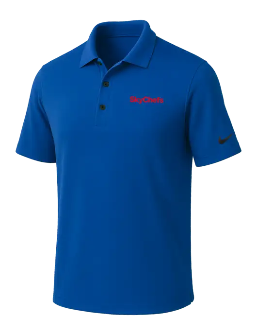 NIKE Dark Royal Dri-Fit Micro Pique Polo w/Sky Chefs Logo