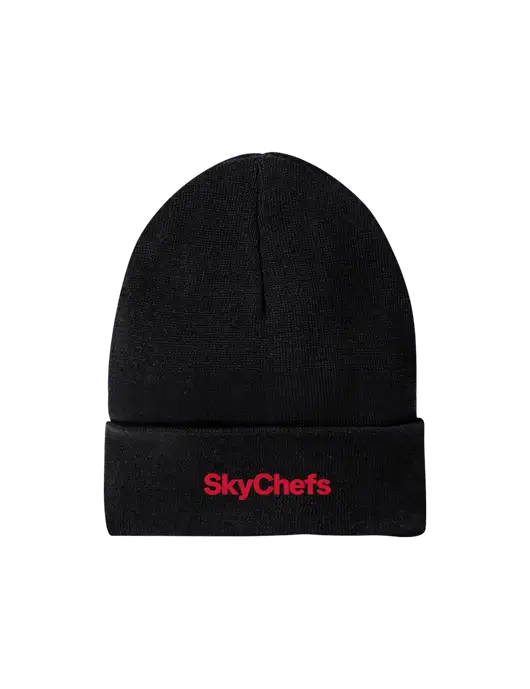 Recycled Black Beanie w/Sky Chefs Logo