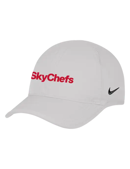Nike White Featherlight Cap w/Sky Chefs Logo