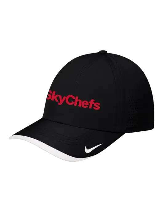 Nike Black/White Dri-FIT Perforated Performance Cap w/Sky Chefs Logo