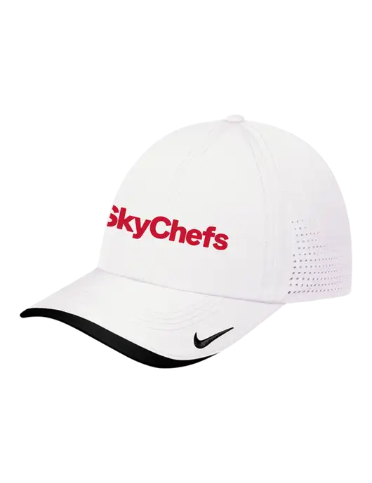 Nike White/Black Dri-FIT Perforated Performance Cap w/Sky Chefs Logo
