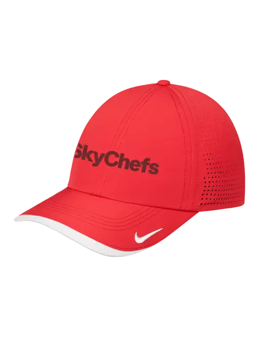 Nike Red/White Dri-FIT Perforated Performance Cap w/Sky Chefs Logo