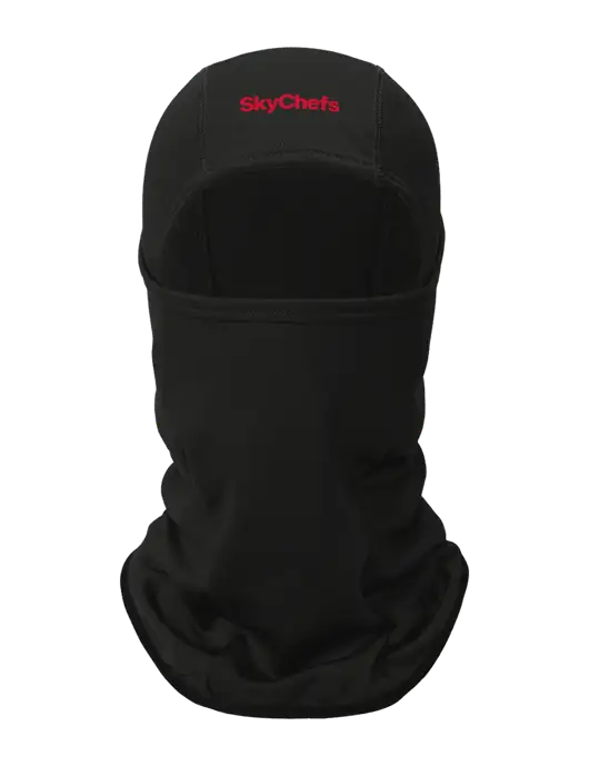 Black CornerStone Smooth Fleece Face Mask w/Sky Chefs Logo